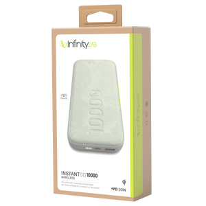InstantGo 10000 Wireless - White - 30W PD ultra-fast charging power bank with wireless charging - Detailshot 5